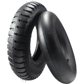 4.80/4.00-8 Tire, Heavy Duty 4.80-8/4.00-8 Inch Replacement Tire Inner Tube with Straight Valve Stem for Hand Truck, Lawn Mowers, Snow Blower, Wheelbarrow, Generator and More