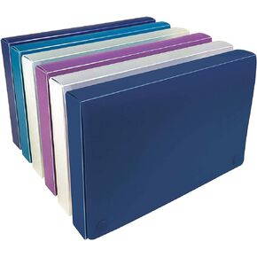 Better Office Products 5 x 8 Inch Index Card Case 6 Pack, Semi-rigid Plastic, with Clear Index Dividers, Assorted Colors Will Vary