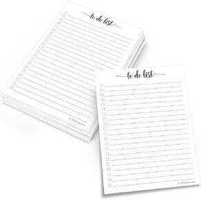321Done To Do List Cards 3" x 5" (Set of 100) Vertical Index Cards, Double-Sided Notecards with Date To-Do Checklist - Thick Card Stock - Made in The USA, Simple Script