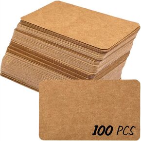 Kraft Paper Cards 100 Pcs Index Cards 3 x 5 Inch Blank Kraft Note Cards for Note-taking, Greeting card writing and DIY projects