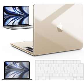 IBENZER Compatible with New 2024 2023 MacBook Air 15 inch Case M3 A3114 M2 A2941, Hard Shell Case & KeyboardCover & ScreenFilm for Mac Air 15.3" Retina Display & Touch ID, Airy Blue, AT15-ARBL+2
