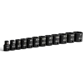 Capri Tools 3/8 in. Drive Semi-Deep Impact Sockets Set, Metric, 8 to 22 mm, 15-Piece