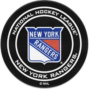 FANMATS - 10472 NHL New York Rangers Nylon Face Hockey Puck Rug 27" diameter
