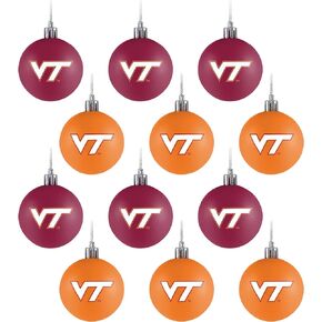 foco NCAA Team Logo 12-Pack Ball Hanging Tree Holiday Ornament Set