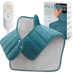 Heating Pad for Neck Shoulders and Back, 24"x23" Large Weighted Electric Heated Neck Shoulder Wrap for Pain Relief 2.2lb 6 Heat Settings 4 Timers Auto-Off, Mothers Day Gifts
