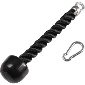 Tricep Rope Pull Down Heavy Duty Triceps Kit Easy to Grip & Non Slip Cable Attachment Ideal for Home Gym Face Pulls Tricep Push Down Rope System - A Hook Included