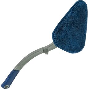 S&T INC منظف الزجاج، منظف النوافذ القابل للطي للمنزل والسيارة والزجاج الأمامي 3 وسادات من الألياف الدقيقة، رمادي وأزرق in Kuwait