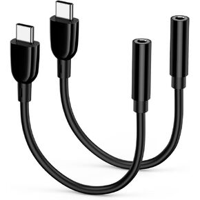 Samsung USB Type C to 3.5mm Headphone Jack Adapter for Samsung Galaxy S24 Ultra S23 FE A15 A55 A25 A54, iPhone 15 Pro Max/ 15 Plus, Pixel 8 iPad Headphone Adapter USB C to Aux Audio Dongle Cable Cord