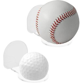 Cosmos Pack of 2 Acrylic Small Ball Holder Wall Mount Ball Display Rack Storage Stand for Small Ball, Baseball, Golf Ball, Softball, Tennis Ball, Small Spheres