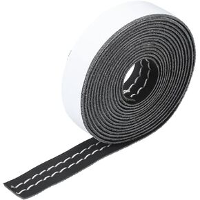 1 Pc 26.25Ft 8m Length Universal Automobile Interior Trim Strip - Car DIY Flexible Strip Garnish Accessory - Faux Leather Black Stitch