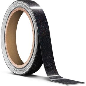 VViViD Rainbow Metallic Black Air-Release Adhesive Vinyl Pinstripe Tape Roll (1 Inch x 20ft)
