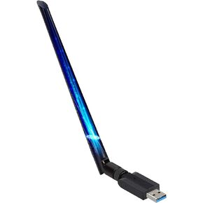USB WiFi Adapter – 1200M WiFi Dongle High Speed 802.11ac 5dBi Dual Band 2.4/5GHz Wireless Network Adapter for PC/Desktop/Tablet/Laptop, Compatible with Windows, Mac OS X
