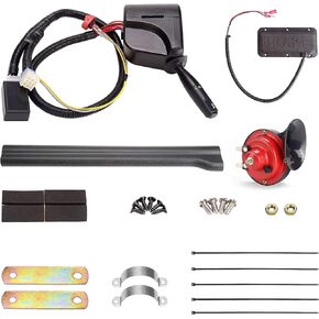 Golf Cart Turn Signal Kit for Yamaha Club Car EZGO Light Kit with 9-pin Plug Wiring Harness (Input Voltage 12V), Included Horn Brake Pad Hazard Light Switch