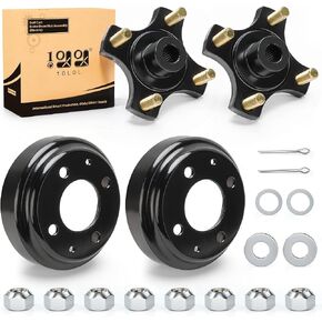 Golf Cart Heavy Duty Split Brake Drum and Rear Wheel hub Assembly for EZGO TXT Electric Golf Carts 1982-up 19186-G1 615604