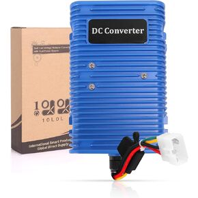 Universal Golf Cart Voltage Reducer DC Converter 36V or 48V to 12V, 30 Amp 360 Watts with Power Source