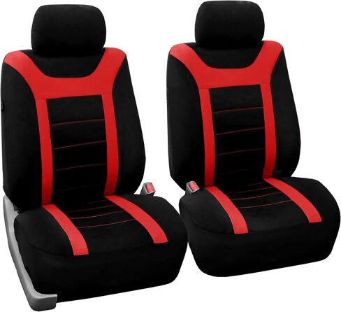 FH Group Car Seat Covers Full Set Black Neoprene - Universal Fit Waterproof Automotive Low Back Front and Solid Back Seat Cover, Washable Seat Cover for SUV, Sedan and Van in Saudi Arabia