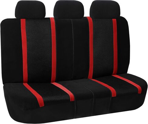 FH Group Car Seat Covers Full Set Black Neoprene - Universal Fit Waterproof Automotive Low Back Front and Solid Back Seat Cover, Washable Seat Cover for SUV, Sedan and Van in Saudi Arabia