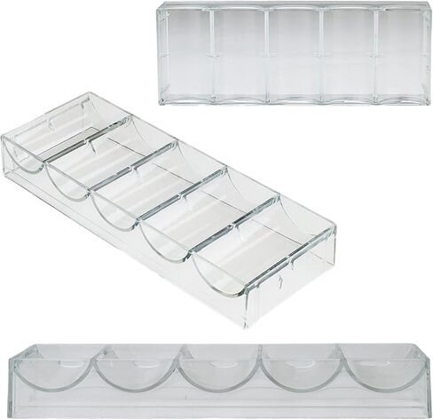 Brybelly Clear Acrylic Chip Rack - Holds 100 Chips in Kuwait