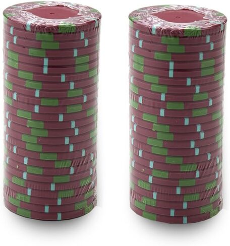 شريحة بوكر Triangle & Stick ثقيلة الوزن 13.5 جرام من الطين المركب، عبوة من 50 قطعة | قم بالتخصيص باستخدام ملصق البطانة مقاس 1 بوصة الخاص بك in Kuwait