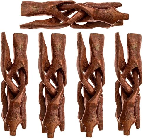 حامل كوبرا 6 بوصات حامل عرض خشبي بالجملة، كرة كريستالية، حامل صدفة أذن البحر، منحوت يدويًا، حامل قاعدة حامل ثلاثي الأرجل خشبي ملون للأصداف، ويكا، ريكي، عرض ديكور ترابي، (6) in Kuwait