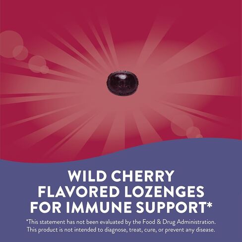 Nature’s Way Sambucus Elderberry Lozenges, 1000 mg Vitamin C Per Serving, Wild Cherry, 24 Count in Saudi Arabia
