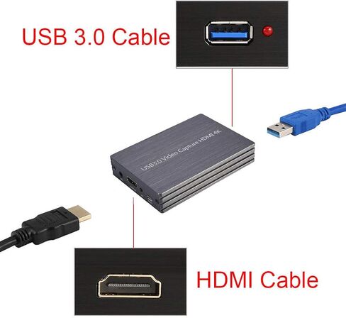 HDMI to USB3.0 Video Capture Adapter 4K 1080P Dongle Card for Linux Windows Mac in Saudi Arabia