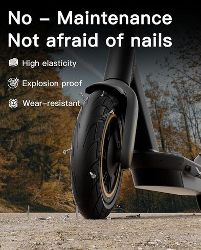 إطار صلب 10x2.125، إطارات أمامية/خلفية على شكل قرص العسل متوافقة مع Ninebot من Segway Kickscooter F20 F25 F30 F40 D18 D28 D38 D40 10 بوصة عجلات مطاطية بدون أنبوب لاستبدال سكوتر قطعتين in Kuwait