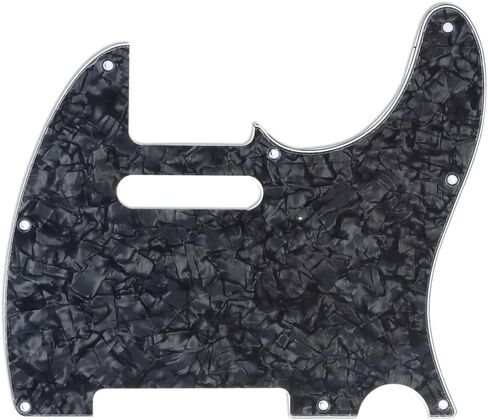 Musiclily Pro 8-Hole Guitar Tele Pickguard for JPN Made Fender Japan Telecaster, 4Ply Black Pearl in Saudi Arabia