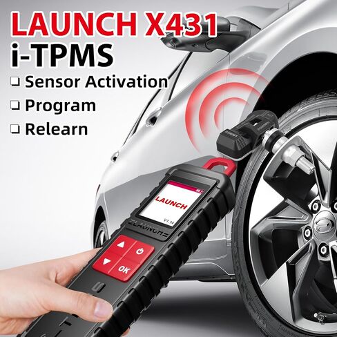 2024 LAUNCH New X431 i-TPMS(TS Gun) TPMS Tire Pressure Detector, Activate/Relearn/Program Sensors,TPMS Diagnostic Tool Work with X431 PRO Elite/V/PRO TT/PRO3S+/PAD V(Can Be Used Alone) in Saudi Arabia
