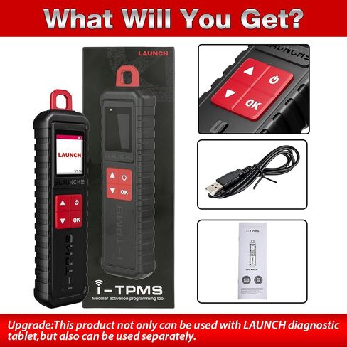 2024 LAUNCH New X431 i-TPMS(TS Gun) TPMS Tire Pressure Detector, Activate/Relearn/Program Sensors,TPMS Diagnostic Tool Work with X431 PRO Elite/V/PRO TT/PRO3S+/PAD V(Can Be Used Alone) in Saudi Arabia