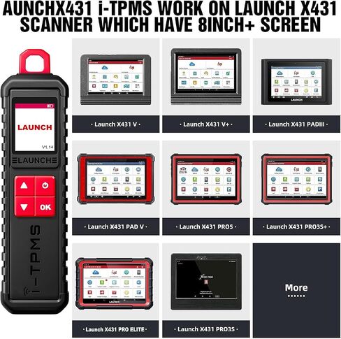 2024 LAUNCH New X431 i-TPMS(TS Gun) TPMS Tire Pressure Detector, Activate/Relearn/Program Sensors,TPMS Diagnostic Tool Work with X431 PRO Elite/V/PRO TT/PRO3S+/PAD V(Can Be Used Alone) in Saudi Arabia