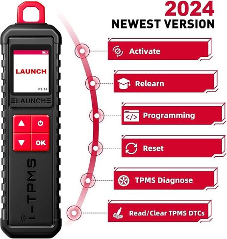 2024 LAUNCH New X431 i-TPMS(TS Gun) TPMS Tire Pressure Detector, Activate/Relearn/Program Sensors,TPMS Diagnostic Tool Work with X431 PRO Elite/V/PRO TT/PRO3S+/PAD V(Can Be Used Alone) in Saudi Arabia