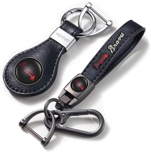 for New York Yankees Baseball Fans Car Keychain Keyring Accessories, Leather Car Key Chain Replacement for Key Fob Holder,Delicate Gifts for Men Women, NY Yankees in Saudi Arabia