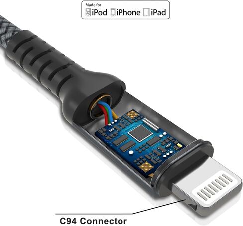 Basesailor USB C to Lightning Car Charger Cable 6.6ft with USB A Adapter,Type C Power PD Fast Charging Cord for Apple iPhone 14 13 12 11 10 Pro Max Mini,CarPlay,SE,i12,i13 Phone,Airpods in Saudi Arabia