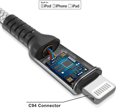 Basesailor USB C to Lightning Car Charger Cable 6.6ft with USB A Adapter,Type C Power PD Fast Charging Cord for Apple iPhone 14 13 12 11 10 Pro Max Mini,CarPlay,SE,i12,i13 Phone,Airpods in Saudi Arabia