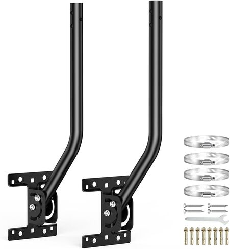 Universal Wireless Bridge Bracket Mount,ULNA 16.5" Arm Length Adjustable Antenna Mount Easy Installation Weather Station Mounting Pole with Solid Structure Weather Proof(2-Pack) in Kuwait