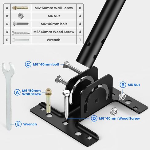 Universal Wireless Bridge Bracket Mount,ULNA 16.5" Arm Length Adjustable Antenna Mount Easy Installation Weather Station Mounting Pole with Solid Structure Weather Proof(2-Pack) in Kuwait