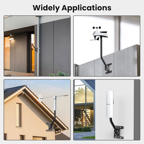 Universal Wireless Bridge Bracket Mount,ULNA 16.5" Arm Length Adjustable Antenna Mount Easy Installation Weather Station Mounting Pole with Solid Structure Weather Proof(2-Pack) in Kuwait