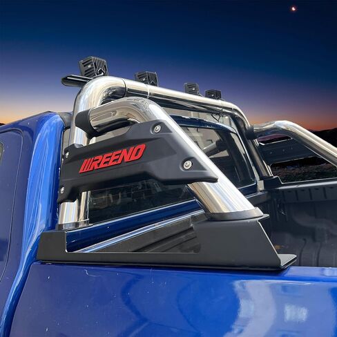 Roll Bar | Adjustable Sport Bar Silver Stainless Steel Compatible with Tacoma | Ford Ranger| Colorado | Canyon | Nissan Frontier | Light Mount | Mid Size Trucks | No Drilling, 1502-B02019SS in Kuwait