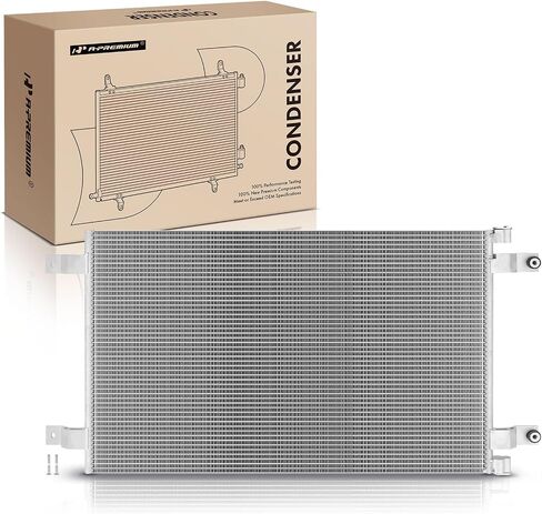 A-Premium Air Conditioning A/C Condenser Compatible with Kenworth T400 2011-2013, T600A 2007, T800 1988-1998 2011, W900 & Peterbilt 384 386 389, Replace# 9093 in Saudi Arabia