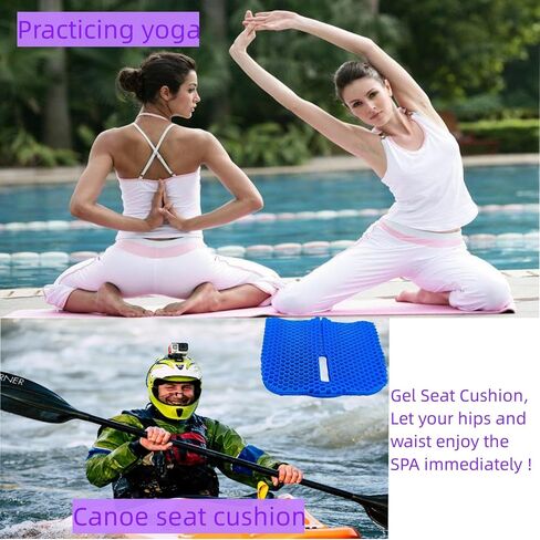 وسادة مقعد جل للجلوس الطويل (ناعمة ومسامية) لوسائد الكراسي المتحركة، وسادة مقعد السيارة والشاحنة، وسادة كرسي لكراسي المكتب (وسادة زرقاء واحدة + غطاء قماش مضاد للانزلاق) in Kuwait