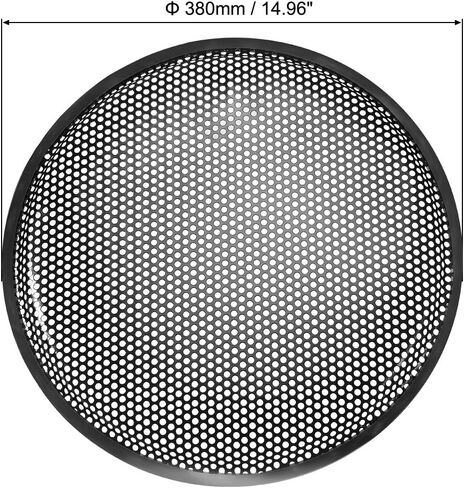 uxcell 2pcs 15" Speaker Waffle Grill Metal Mesh Subwoofer Guard Protector Cover with Clips,Screws in Saudi Arabia