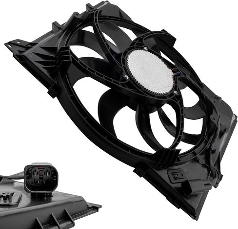 BOXI Radiator Cooling Fan Assembly for BMW 2008-13 128i Convertible/2006 325i/2007-13 328i/2006 330i/E87 E90 L6 3.0L N52N Engine 17427562080 BM3117101 in Saudi Arabia