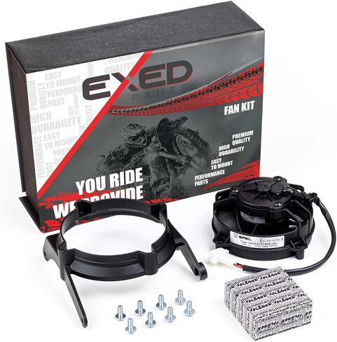 أجزاء EXED - مروحة تبريد الرادياتير SPAL الأصلية مع مجموعة التثبيت ومرحل KTM لموديلات KTM وHusqvarna TPI 2018-2023 - ملاءمة مثالية، سهلة التركيب- in Kuwait