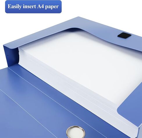 M&G A4 Storage File Box Plastic Archives Case with Lid, 1.4in thick Folder Organizer Document Storage Box for Shool Home Office Supplies Blue 1 Pack (35mm) in Saudi Arabia
