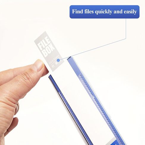 M&G A4 Storage File Box Plastic Archives Case with Lid, 1.4in thick Folder Organizer Document Storage Box for Shool Home Office Supplies Blue 1 Pack (35mm) in Saudi Arabia