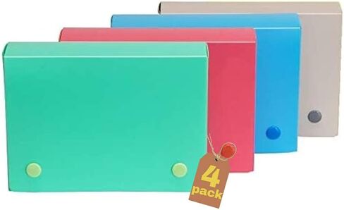 1InTheOffice Index Card Holder 4x6, Index Card Case, Assorted Colors (4 Pack) in Saudi Arabia