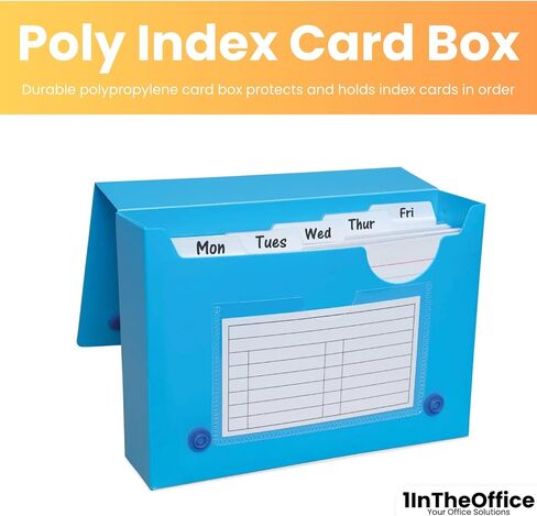 1InTheOffice Index Card Holder 4x6, Index Card Case, Assorted Colors (4 Pack) in Saudi Arabia