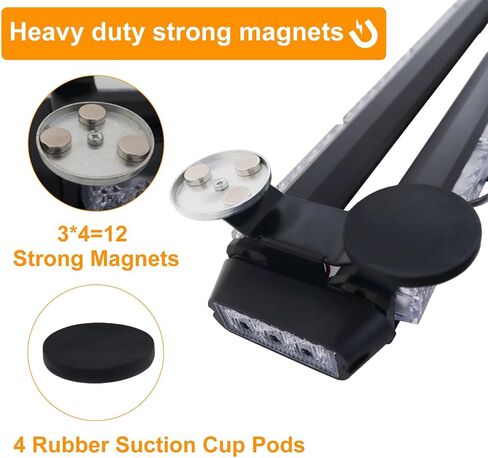 78 مصباح LED للتحذير من الطوارئ فلاش ستروب ضوء سطحي 38.2 بوصة مجموعة مصابيح ستروب مقاومة للماء مع عاكس الضوء PVC المقوى لمركبات الشاحنات 12 فولت/24 فولت، كهرماني in Kuwait