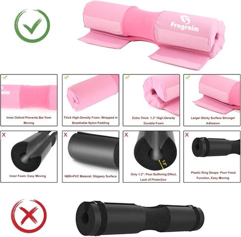 Barbell Squat Pad, Safety Bar Pad with Thick Foam and Nylon Padding - Neck & Shoulder Protective Pad Support for Squats, Lunges & Hip Thrusts - Fits Olympic Standard Weightlifting Bar in Kuwait